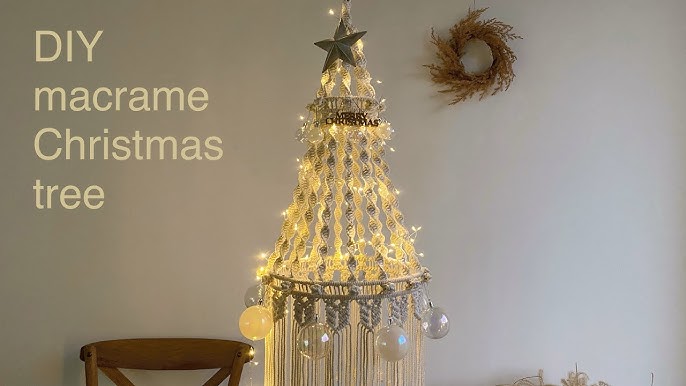 DIY | Cozy Macrame Christmas tree decor tutorial🎄