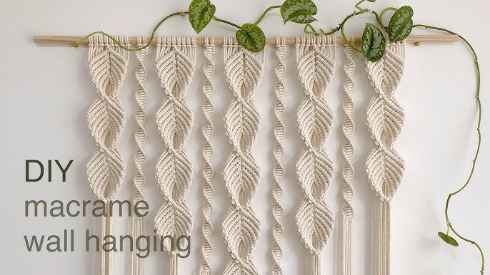 Macrame leaves wall hanging, Step-by-Step tutorial