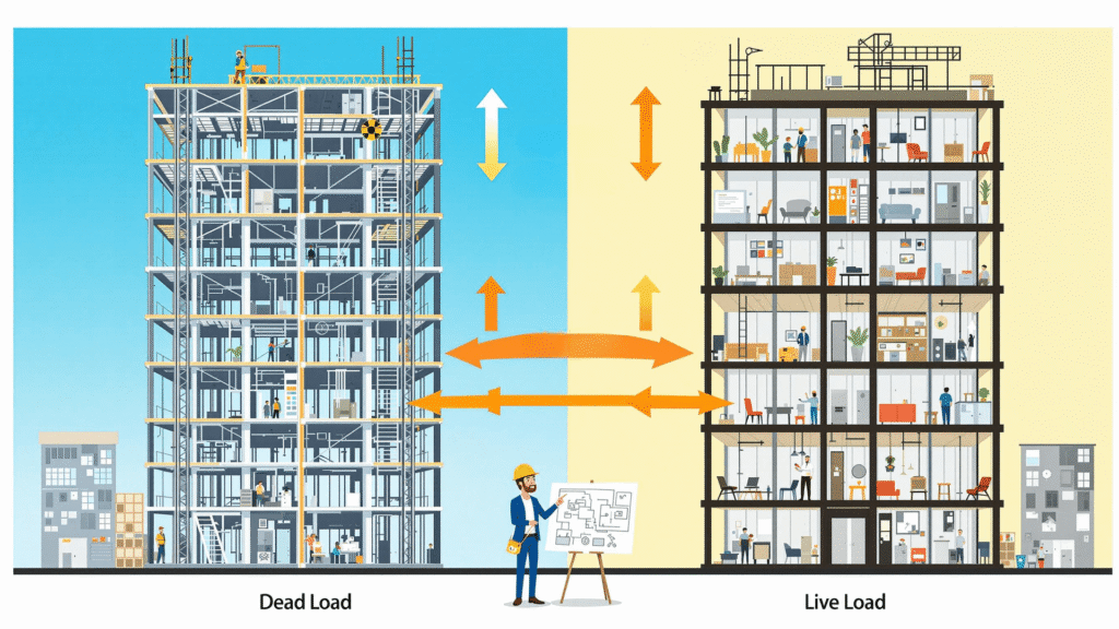 Difference Between Dead Load and Live Load, In the realm of civil engineering and structural design, understanding the types of loads that act on a structure