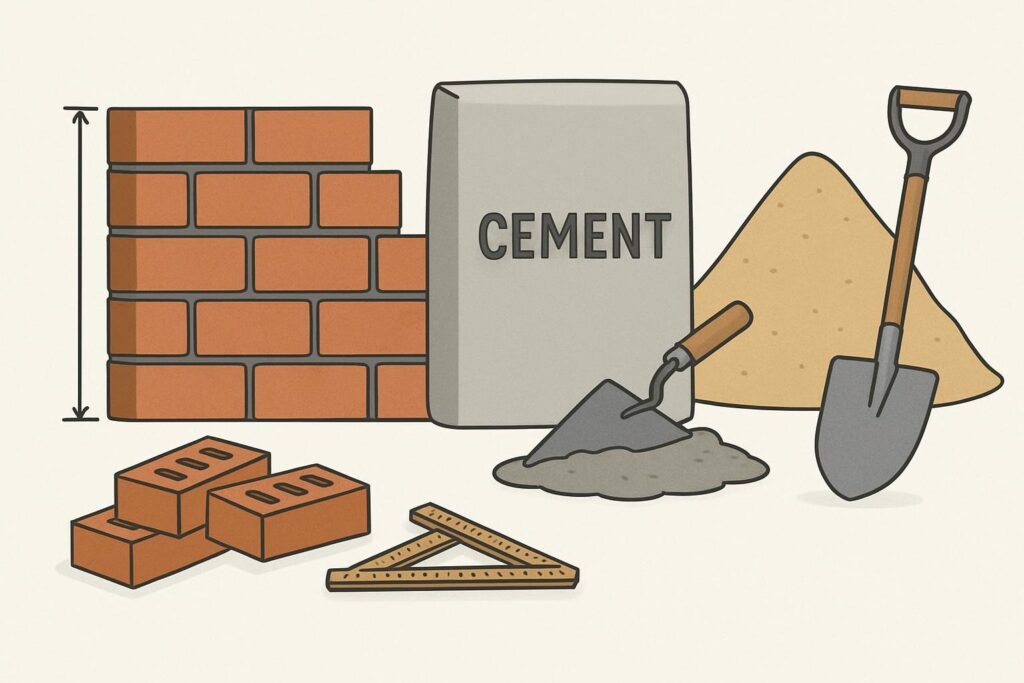 How to Estimate Bricks, Cement, and Sand for Masonry